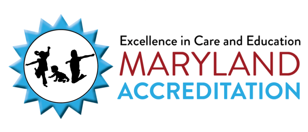 Maryland Accreditation logo highlighting excellence in care and education for early childhood programs.